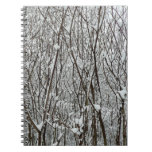 Snow Covered Branches Winter Abstract Notebook