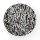 Snow Covered Branches Winter Abstract Paperweight