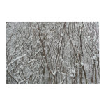 Snow Covered Branches Winter Abstract Placemat