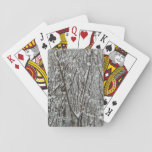 Snow Covered Branches Winter Abstract Poker Cards