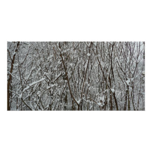 Snow Covered Branches Winter Abstract Poster