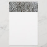 Snow Covered Branches Winter Abstract Stationery