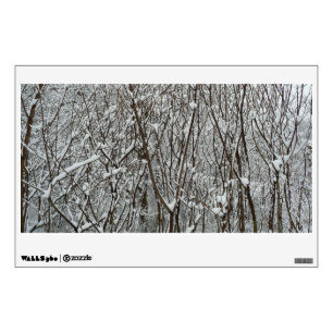 Snow Covered Branches Winter Abstract Wall Sticker