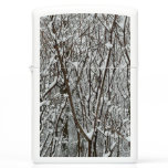 Snow Covered Branches Winter Abstract Zippo Lighter