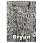 Snow Covered Branches Winter Clipboard