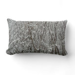 Snow Covered Branches Winter Lumbar Pillow