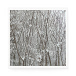 Snow Covered Branches Winter Napkins