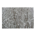 Snow Covered Branches Winter Placemat