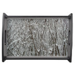 Snow Covered Branches Winter Serving Tray