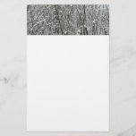 Snow Covered Branches Winter Stationery