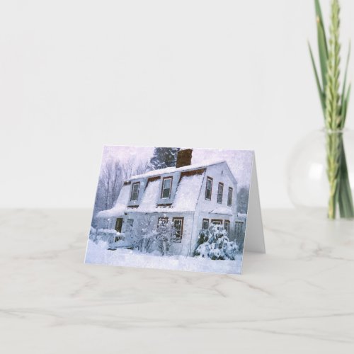 Snow  Covered  Cottage  Notecard