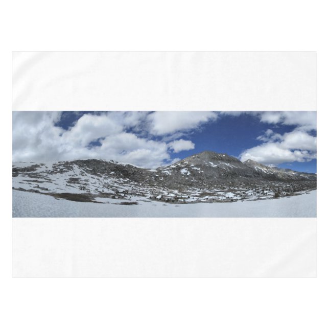 Snow Covered Donahue Pass - John Muir TraIl Tablecloth (Front (Horizontal))