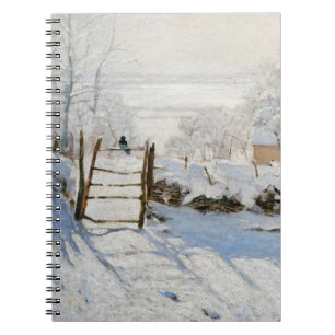 Snow-Covered Fence Winter Light Notebook