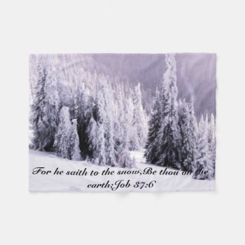 Snow Covered Fleece Blanket by Artnmore at Zazzle