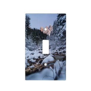 Snow-covered Geisler Mountain Range Light Switch Cover