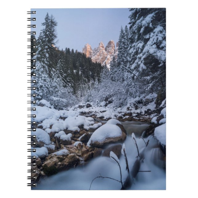 Snow-covered Geisler Mountain Range Notebook (Front)