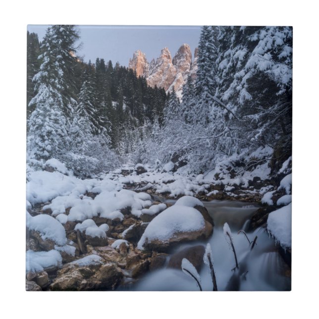 Snow-covered Geisler Mountain Range Tile (Front)