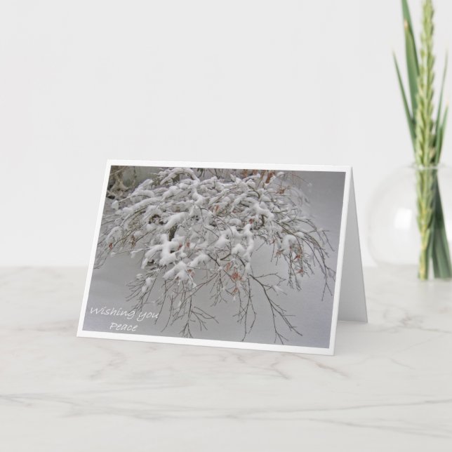 Snow-covered Japanese Maple card (Front)