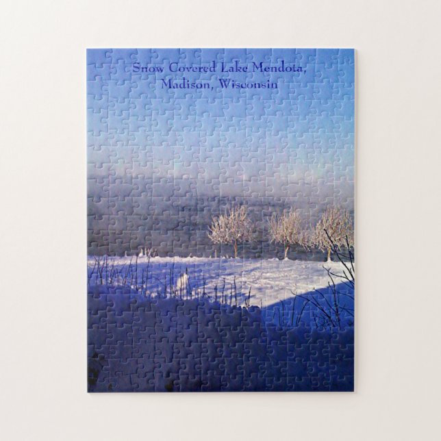 Snow Covered Lake Mendota, Madison, Wisconsin Jigsaw Puzzle (Vertical)