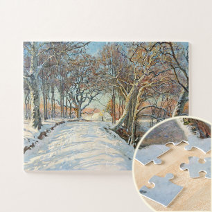 Snow Covered Landscape, Art inspired  Jigsaw Puzzle