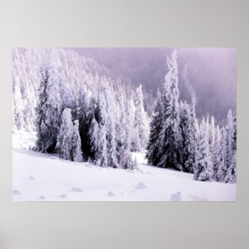Snow Covered Landscape Poster by Artnmore at Zazzle