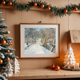 Snow Covered Landscape, Viggo Langer Poster