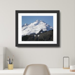 Snow Covered Mount Baker Landscape Framed Art