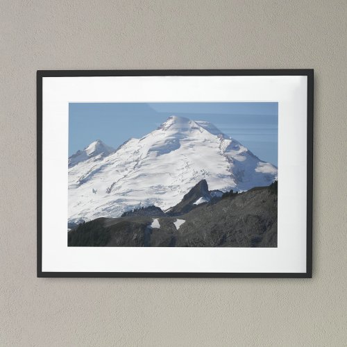 Snow Covered Mount Baker Landscape Poster