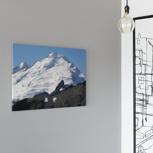 Snow Covered Mount Baker Photographic Canvas Print