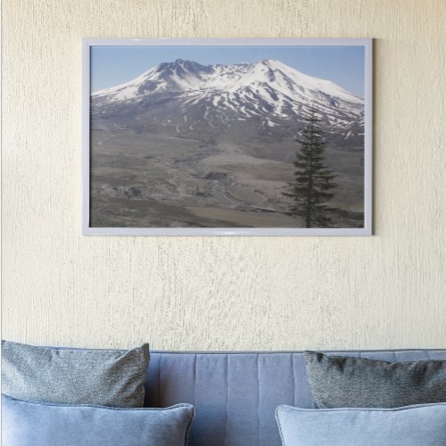 Snow Covered Mount St Helens Volcano Landscape Poster