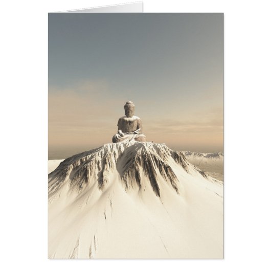 Snow Covered Mountain Buddha Cards (Front)