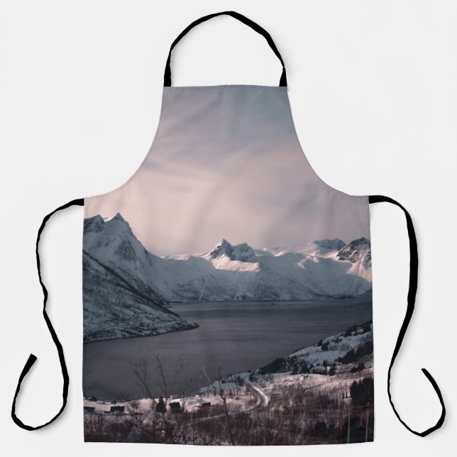 SNOW COVERED MOUNTAIN DURING DAYTIME APRON (Front)
