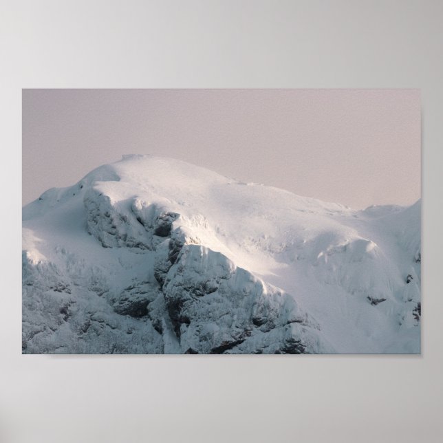 Snow covered mountain poster (Front)