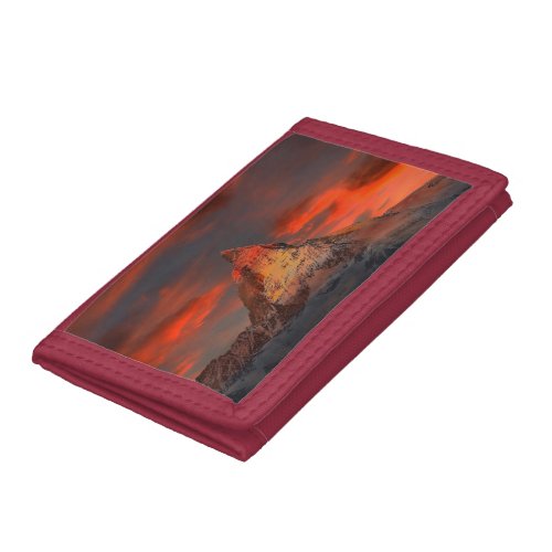 Snow Covered Mountain Pre Twilight Trifold Wallet
