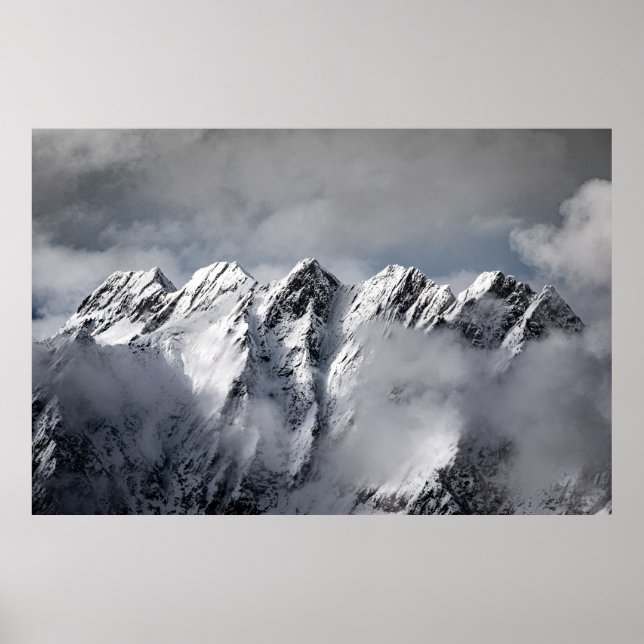 SNOW COVERED MOUNTAINS POSTER (Front)
