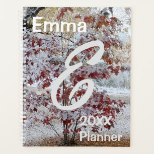Snow covered Oak Tree, Autumn / Winter Scene Planner