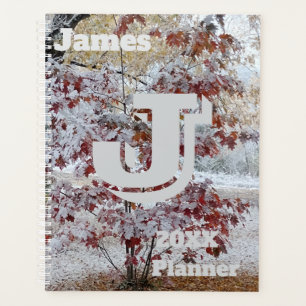 Snow covered Oak Tree, Autumn / Winter Scene Planner