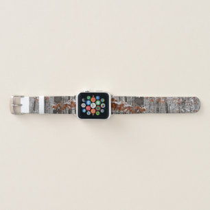 Snow Covered Oak Trees Winter Nature Photography Apple Watch Band
