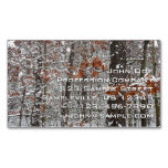 Snow Covered Oak Trees Winter Nature Photography Business Card Magnet
