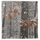 Snow Covered Oak Trees Winter Nature Photography Cloth Napkin