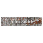 Snow Covered Oak Trees Winter Nature Photography Desk Name Plate