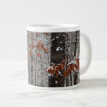 Snow Covered Oak Trees Winter Nature Photography Giant Coffee Mug