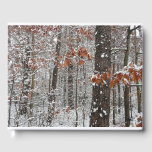 Snow Covered Oak Trees Winter Nature Photography Guest Book