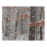Snow Covered Oak Trees Winter Nature Photography Jigsaw Puzzle