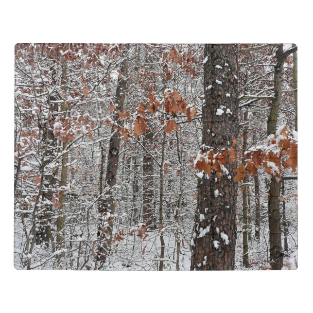 Snow Covered Oak Trees Winter Nature Photography Jigsaw Puzzle (Puzzle Horizontal)