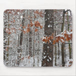 Snow Covered Oak Trees Winter Nature Photography Mouse Pad