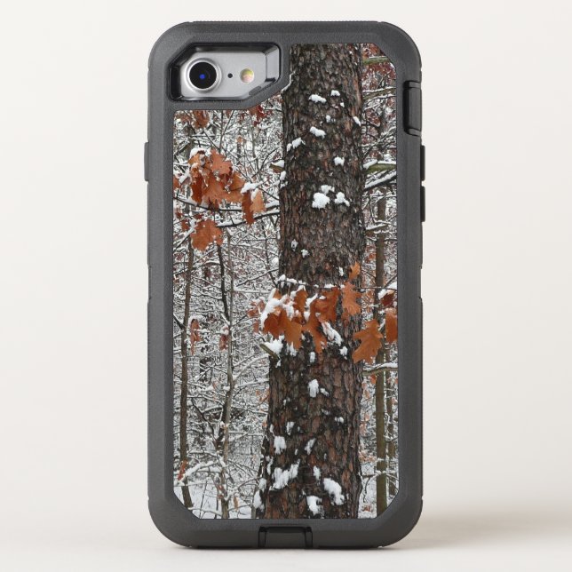 Snow Covered Oak Trees Winter Nature Photography Otterbox iPhone Case (Back)