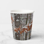 Snow Covered Oak Trees Winter Nature Photography Paper Cups