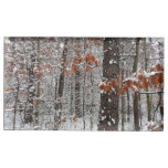 Snow Covered Oak Trees Winter Nature Photography Place Card Holder