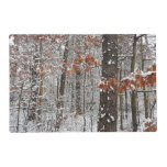 Snow Covered Oak Trees Winter Nature Photography Placemat